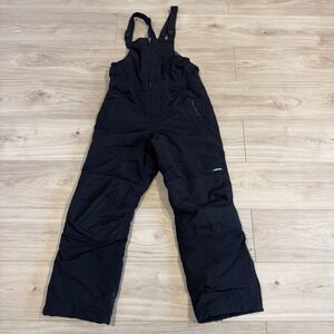 Lands End Snow Bib Overalls Pants Size 14H Black Ski Snowboard Kids Youth
